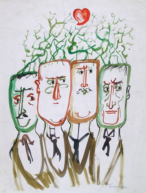 Leo Longanesi, four male characters